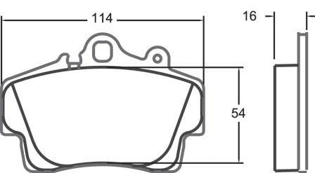 Performance Friction 08 Compound Brake Pad - Porsche 986/987 Boxster, Cayman