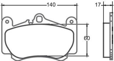 Performance Friction 08 Brake Pads  - Porsche 996 C4 S, GT3, Turbo, 997 Carrera S