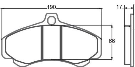 Performance Friction 08 Compound Brake Pad - Porsche 996 GT2, GT3, GT3 Super Cup, 997 GT3, Turbo, Carrera GT